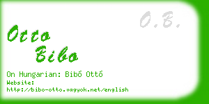 otto bibo business card